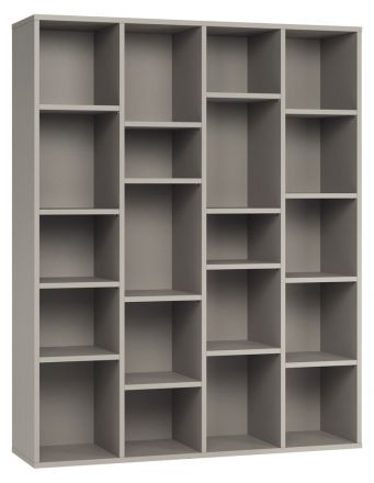 open kast 04, kleur: grijs - Afmetingen: 187 x 149 x 38 cm (H x B x D)