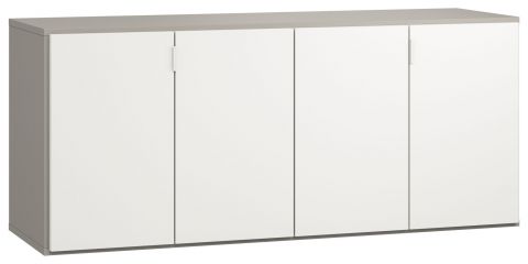 dressoir / ladekast Bellaco 08, kleur: grijs / wit - Afmetingen: 70 x 160 x 47 cm (h x b x d)