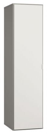 Draaideurkast / kledingkast Bellaco 16, kleur: grijs / wit - Afmetingen: 187 x 47 x 57 cm (H x B x D)