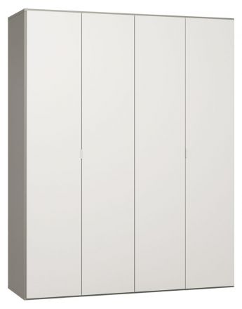 Draaideurkast / kledingkast Bellaco 19, kleur: grijs / wit - Afmetingen: 232 x 185 x 57 cm (H x B x D)