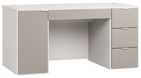 Bureau Bellaco 27, kleur: wit / grijs - Afmetingen: 70 x 140 x 67 cm (H x B x D)