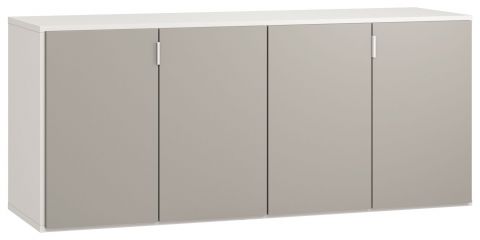 dressoir / ladekast Bellaco 29, kleur: wit / grijs - Afmetingen: 70 x 160 x 47 cm (h x b x d)