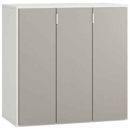 dressoir / ladekast Bellaco 31, kleur: wit / grijs - Afmetingen: 92 x 90 x 47 cm (h x b x d)