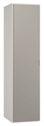 Draaideurkast / kledingkast Bellaco 37, kleur: wit / grijs - Afmetingen: 187 x 47 x 57 cm (H x B x D)