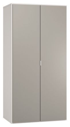 Draaideurkast / kledingkast Bellaco 38, kleur: wit / grijs - Afmetingen: 187 x 93 x 57 cm (H x B x D)
