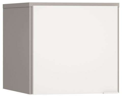 opzetkast voor eendeurskast Bellaco 16, kleur: grijs / wit - Afmetingen: 45 x 47 x 57 cm (H x B x D)