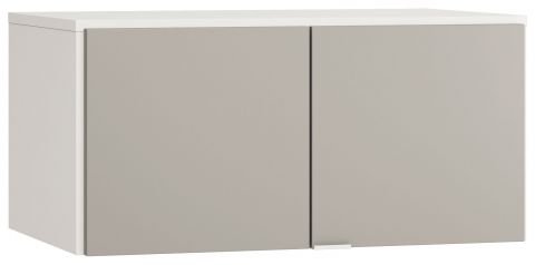 opzetkast voor dubbeldeurskast Bellaco 38, kleur: wit / grijs - afmetingen: 45 x 93 x 57 cm (H x B x D)