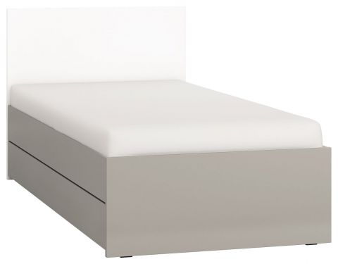 eenpersoonsbed, kleur: grijs / wit - ligvlak: 90 x 200 cm (b x l)