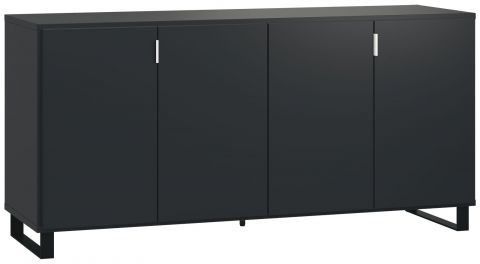 Chiflero 04 sideboard kast / dressoir, kleur: zwart - Afmetingen: 78 x 160 x 47 cm (H x B x D)
