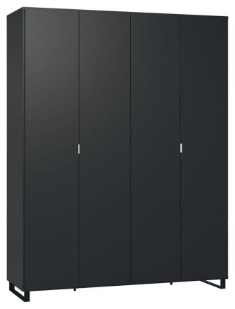 Draaideurkast / kledingkast Chiflero 15, kleur: zwart - Afmetingen: 239 x 185 x 57 cm (H x B x D)