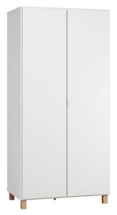 Draaideurkast / kledingkast Invernada 13, kleur: wit - Afmetingen: 195 x 93 x 57 cm (H x B x D)
