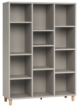boekenkast / open kast Nanez 47, kleur: grijs - Afmetingen: 158 x 112 x 38 cm (h x b x d)