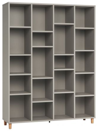 boekenkast / open kast Nanez 48, kleur: grijs - Afmetingen: 195 x 149 x 38 cm (h x b x d)