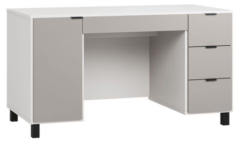 Pantanoso 02 bureau, kleur: wit / grijs - Afmetingen: 78 x 140 x 67 cm (H x B x D)