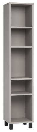open kast / boekenkast Pantanoso 47, kleur: grijs - Afmetingen: 195 x 39 x 38 cm (h x b x d)