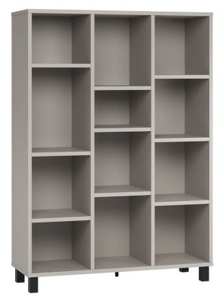 open kast / boekenkast Pantanoso 49, kleur: grijs - Afmetingen: 158 x 112 x 38 cm (h x b x d)