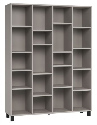 open kast / boekenkast Pantanoso 50, kleur: grijs - Afmetingen: 195 x 149 x 38 cm (h x b x d)
