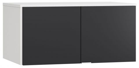 opzetkast voor tweedeurskast Vacas 13, kleur: wit / zwart - Afmetingen: 45 x 93 x 57 cm (H x B x D)