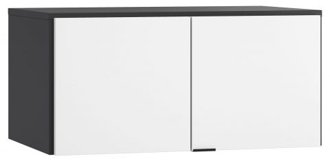 opzetkast voor tweedeurskast Vacas 39, kleur: zwart / wit - Afmetingen: 45 x 93 x 57 cm (H x B x D)