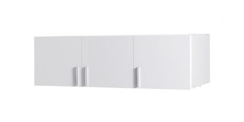 opzetkast voor draaideurkast / kledingkast Messini 04, kleur: wit / wit hoogglans - Afmetingen: 40 x 136 x 54 cm (H x B x D)