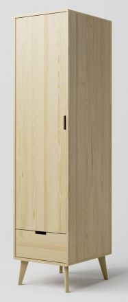 kledingkast massief grenen natuur Aurornis 02 - Afmetingen: 200 x 50 x 60 cm (H x B x D)