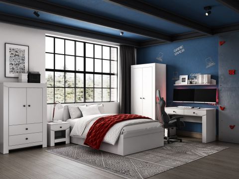 Slaapkamer compleet - Set B Sastamala, 6-delig, kleur: zilvergrijs
