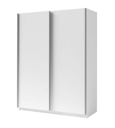 Schuifdeurkast / kledingkast Trikala 01, kleur: wit - Afmetingen: 198 x 150 x 60 cm (H x B x D)