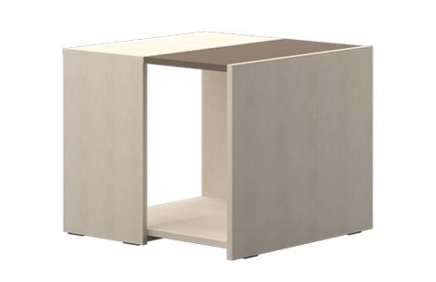 Jeugdkamer / tienerkamer - tafel Matthias 10, kleur: crème/bruin - afmetingen: 47 x 57 x 56 cm (h x b x d)
