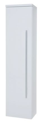 Badkamer - hoge kast Bidar 81, kleur: wit glanzend - 140 x 36 x 25 cm (H x B x D)