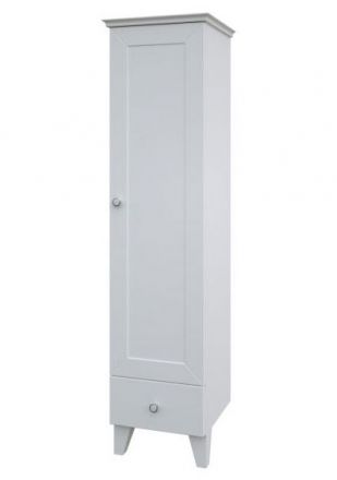 Badkamer - hoge kast Dindigul 31, kleur: wit mat - 155 x 39 x 37 cm (H x B x D)