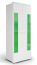 Jeugdkamer / tienerkamer - draaideurkast / kledingkast Gabriel 16, kleur: wit / groen - 220 x 85 x 54 cm (h x b x d)
