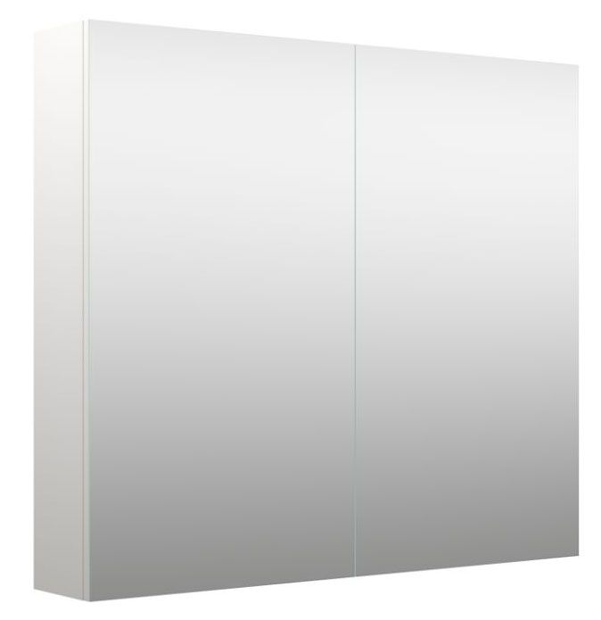 Badkamer - spiegelkast Purina 03, kleur: wit mat - 70 x 80 x 14 cm (H x B x D)