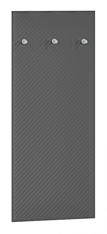 Garderobe / kapstok gestoffeerd Vamdrup 06, kleur: antraciet - Afmetingen: 110 x 45 x 3 cm (h x b x d)