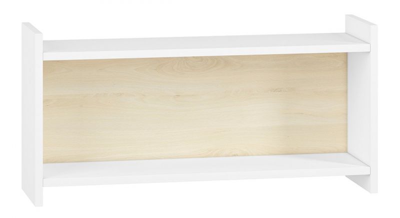 Kinderkamer - wandplank / hangrek Egvad 16, kleur: wit / beuken - afmetingen: 35 x 72 x 20 cm (h x b x d), met 1 compartiment
