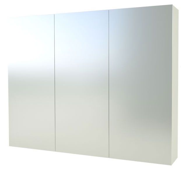 Badkamer - spiegelkast Nadiad 15, kleur: wit glanzend - 70 x 100 x 14 cm (H x B x D)