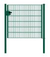 Drahtgittertor 1-flügelig, Durchgangslichte: 134 cm - Ausführung: grün beschichtet, Höhe: 123 cm