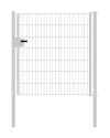 Drahtgittertor 1-flügelig, Durchgangslichte: 134 cm - Ausführung: verzinkt, Höhe: 143 cm