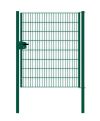 Drahtgittertor 1-flügelig, Durchgangslichte: 134 cm - Ausführung: grün beschichtet, Höhe: 163 cm