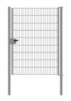 Drahtgittertor 1-flügelig, Durchgangslichte: 134 cm - Ausführung: verzinkt, Höhe: 183 cm