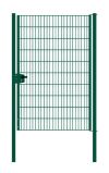 Drahtgittertor 1-flügelig, Durchgangslichte: 134 cm - Ausführung: grün beschichtet, Höhe: 203 cm