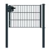 Drahtgittertor 1-flügelig, Durchgangslichte: 95 cm - Ausführung: anthrazit beschichtet, Höhe: 63 cm