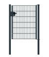 Drahtgittertor 1-flügelig, Durchgangslichte: 95 cm - Ausführung: anthrazit beschichtet, Höhe: 123 cm