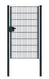 Drahtgittertor 1-flügelig, Durchgangslichte: 95 cm - Ausführung: anthrazit beschichtet, Höhe: 163 cm