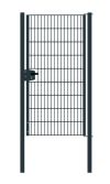 Drahtgittertor 1-flügelig, Durchgangslichte: 95 cm - Ausführung: anthrazit beschichtet, Höhe: 183 cm