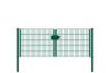 Dubbele staafmatdraaipoort, doorgang: 264 cm, totale breedte incl. palen: 276 cm, Uitvoering: groen gecoat, hoogte: 103 cm, gewicht: 40,93 kg