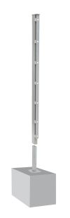 Hekwerk paal model A, Uitvoering:   verzinkt, Voor hekwerk Hoogte: 143 cm, Lengte: 148,5 cm, Bevestigingspunten: 8