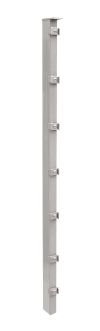 Hekwerkpaal mod. P, Uitvoering:  verzinkt, Voor hekhoogte: 63 cm, Lengte: 110 cm, Bevestigingspunten: 4
