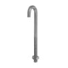 RVS J- bout M8, lengte: 110 mm