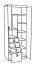 Kinderkamer - draaideurkast / kleerkast Luis 11, kleur: eiken wit / grijs - 218 x 80 x 52 cm (H x B x D)
