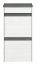Schoenenkast Fjends 04, kleur: wit grenen / antraciet - Afmetingen: 94 x 50 x 34 cm (H x B x D)